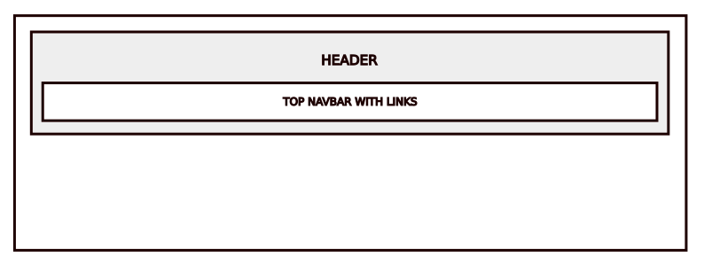 A header section with a top navbar section.