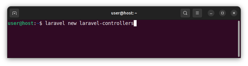 Creating a Laravel controllers project.