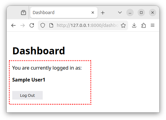 The @auth directive shows the page segment only to authenticated users.