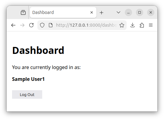 The dashboard page for the authenticated user.