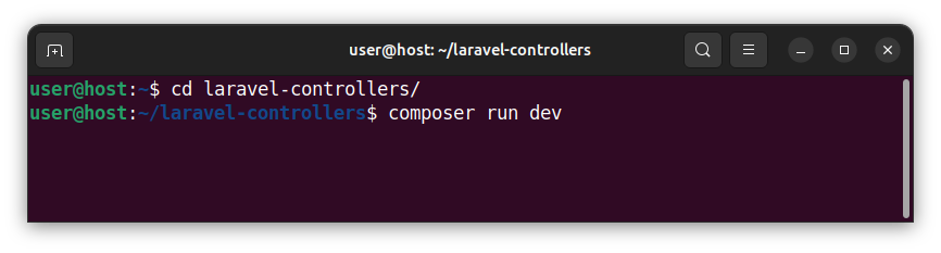 Starting a local server for the controllers project.