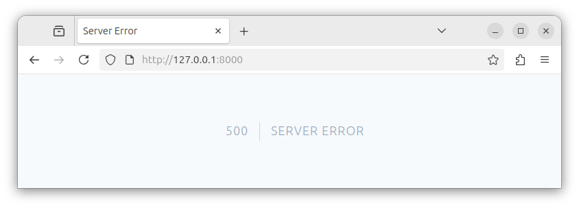 A brief error message when APP_DEBUG is set to true