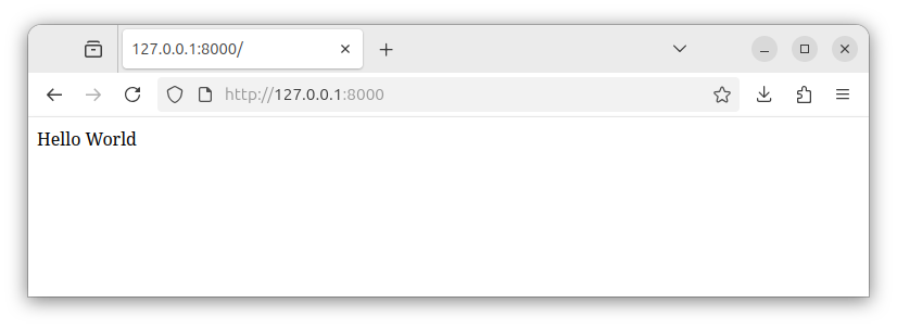 Laravel Hello World example
