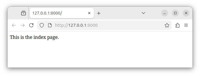 An index route showing the string in Laravel.