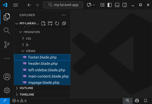 Multiple template files - the main view and the subviews.