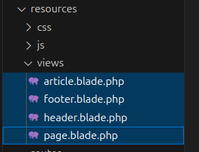 Multiple template files/subviews in Laravel