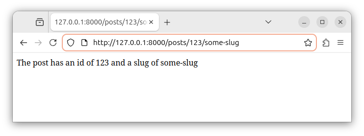 Accessing a multi parameter route in a web browser.