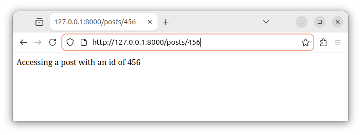 Single parameter route showing a different response, based on the id field.