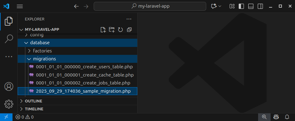 The location of migration files in the Laravel framework
