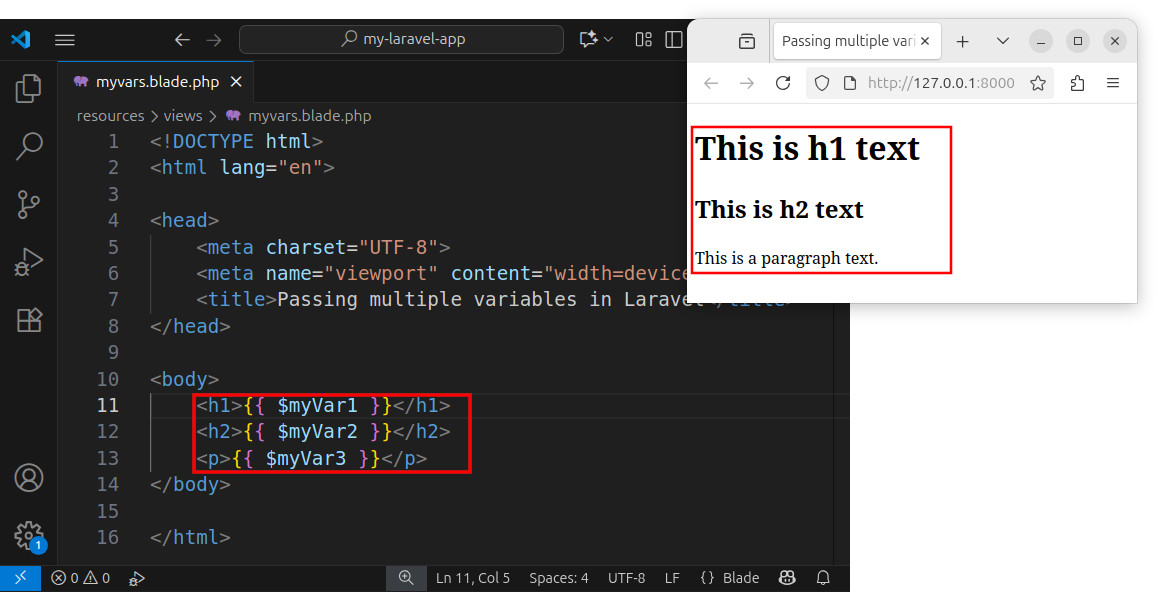 An image of a template file code that gets compiled into a HTML page