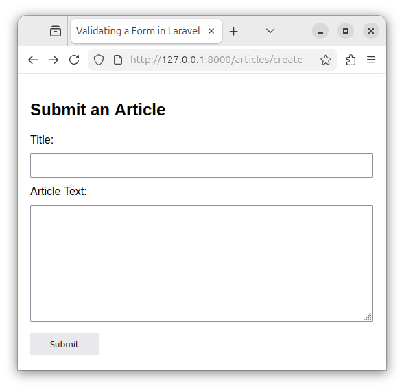 A screenshot of a form used to insert or edit a record.